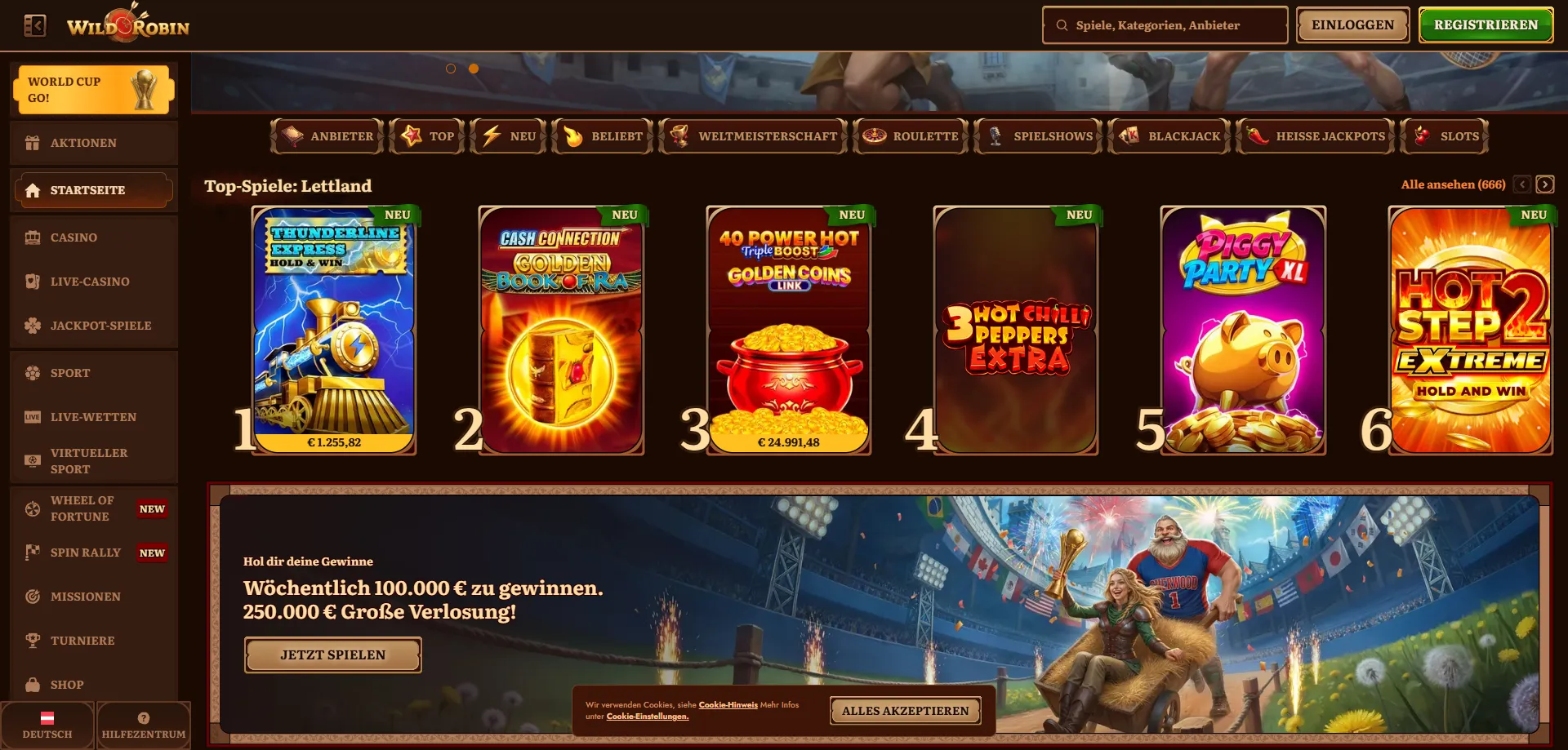 WildRobin Casino Slots und Spielautomaten &ndash; Top-Auswahl 2025